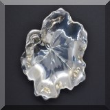 S45. Reed & Barton sterling silver leaf shaped bowl 1”h x 5”w - $115 